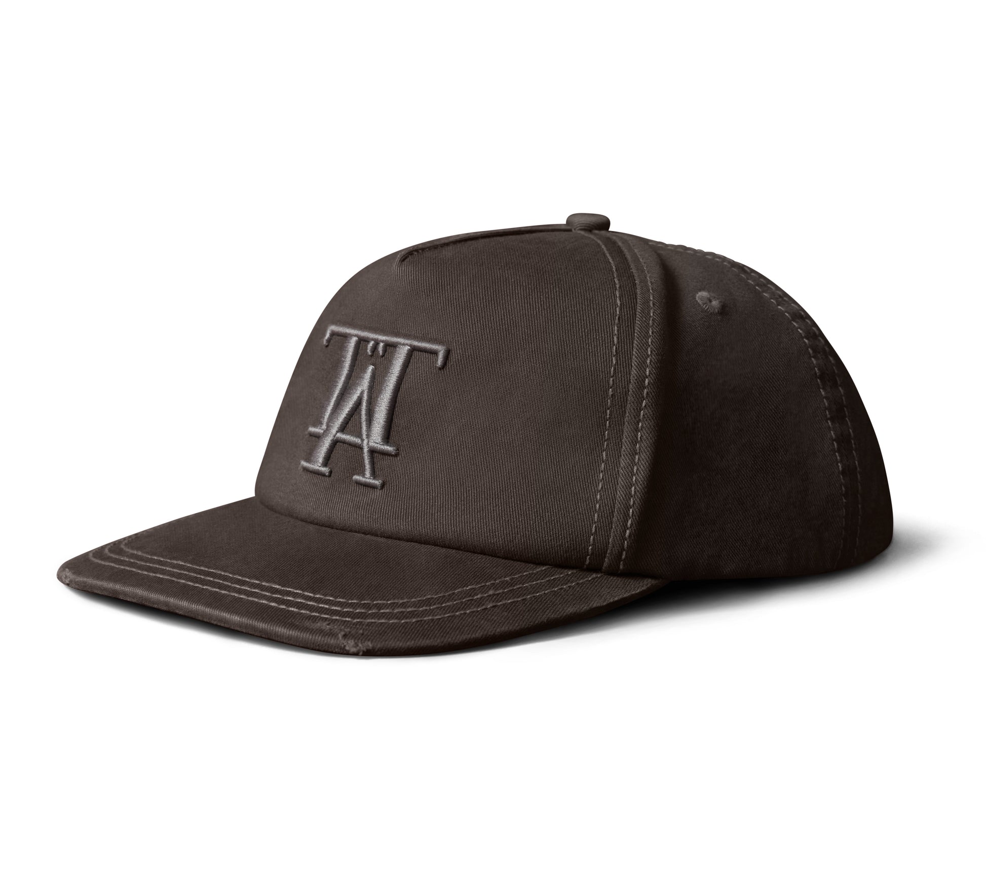 Navy blue baseball cap on a white background