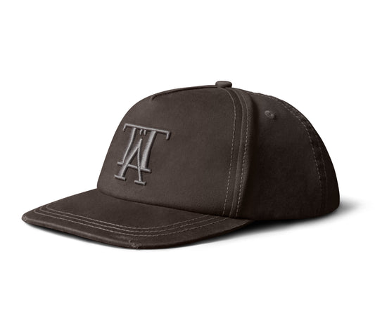 Navy blue baseball cap on a white background
